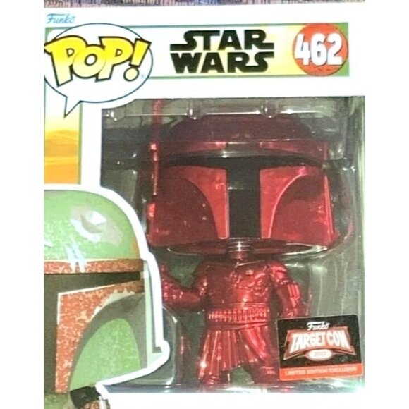 Funko Pop Star Wars Boba Fett #462 Target Exclusive Red Chrome Figure - Picture 7 of 8